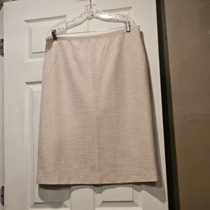 TAN SKIRT WITH ELASTIC WAISTBAND